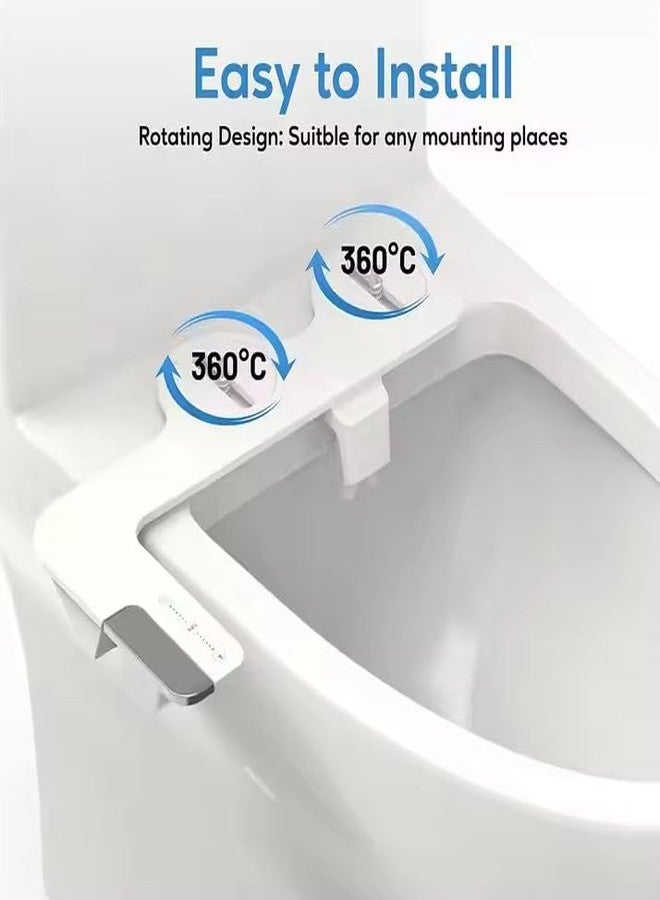 Crobat ملحق بيديه كروبات للمرحاض، فوهة مزدوجة غير كهربائية للغسل الأمامي والخلفي، تحكم قابل للتعديل في ضغط الماء، مقعد بيديه بماء عذب، بخاخ ماء ذاتي التنظيف - Image 2